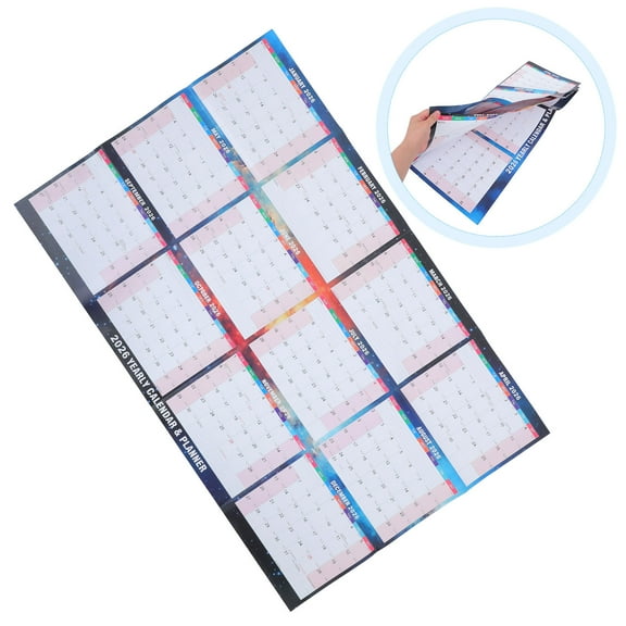 TABLZONE 2026 Dry Erase Wall Calendar with Multi-Paper Sheets for Easy Planning and Organization at Home or Office