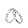 thumbnail image 2 of Sterling Silver Couple Rings Korean Letters Numbers Text Design Electroplating Promise Rings Anniversary Online, 2 of 5