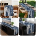 thumbnail image 6 of Retro Navy Blue White Table Runner 70 Inches Long, Marble Abstract Art Kitchen Coffee Dining Table Decoration for Home Party Birthday Wedding Home Decor 13x70 Inches, 6 of 8