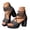 Black, variant on Pandaie Women Chunky Platform Heels Strappy Crisscrooss Dressy Heeled Sandals Open Toe Comfortable Sexy Pumps Shoes for Wedding Prom Party Black Size 6