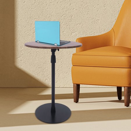 FETCOI Laptop Floor Stand Free Standing Round End/Side Tables Height Adjustable
