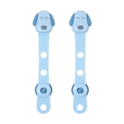 SUNLIKE 4 Pcs Safety Strap Locks 3M Adhesive No Drilling Rotary Adjusting Locks for Toilet, Fridge, Cabinet, Drawer, Dishwasher, Blue