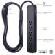 thumbnail image 2 of Protector contra sobretensiones GE Pro, cable negro de 6 salidas, 1560 julios y 8 pies, 2 of 8
