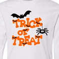 thumbnail image 4 of Inktastic Halloween Trick-or-Treat with Spider and Bats Long Sleeve Youth T-Shirt, 4 of 5