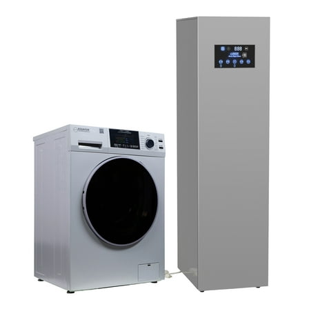 Equator LAUNDRY BUNDLE Silver COMBO Washer-Dryer 15lbs   Steam Dryer CLOSET 110V