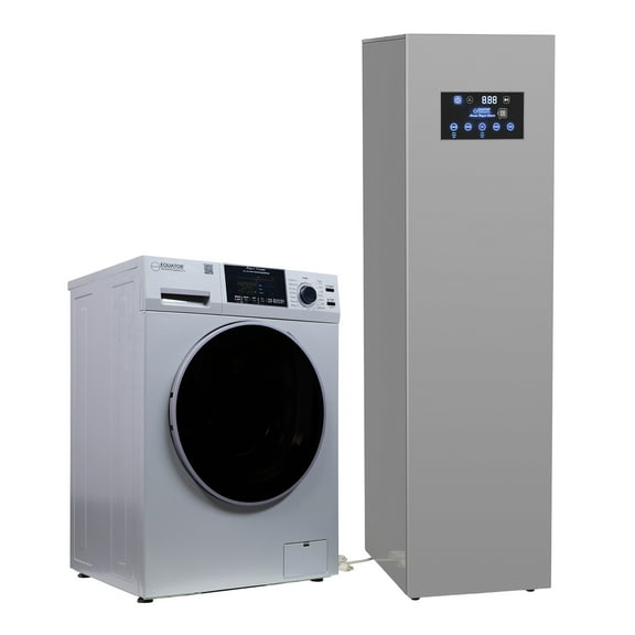 Equator LAUNDRY BUNDLE Silver COMBO Washer-Dryer 15lbs   Steam Dryer CLOSET 110V