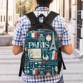 thumbnail image 2 of Ratiio France and Paris Print Backpack with Padded 15-inch Laptop Sleeve- Spacious and Durable Daypack for Work and Travel, 2 of 6