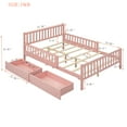 thumbnail image 4 of Aukfa Full Size Platform Bed with Storage Drawers and Safe Rails, Wood Bed Frame, Pink, 4 of 8