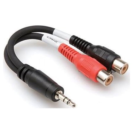 UPC: 0728736015104 | Hosa Y Cable Stereo 1/8 Male to Dual RCA Female 6