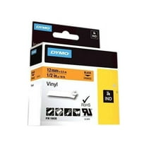 DYMO 18435 1/2" Vinyl tapes for Industrial Purposes- Orange, 18'