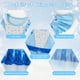 thumbnail image 4 of Disfraz de princesa HenzWorld, vestido de tul azul y blanco para niños de 7 a 8 años, 4 of 6