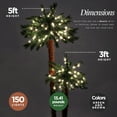 thumbnail image 3 of Open Box Island Breeze Pre-Lit Tropical Christmas Palm Tree w/ White Lights, 3 of 11