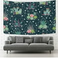 thumbnail image 2 of FREEAMG Tapestry Trendy Tropical Plant Succulents Cactus Triangle Tapestry Wall Hanging Decorative Wall Tapestries Wall Art Wall&nbsp;Blanket&nbsp;Bedding Tapestry for Bedroom Living Room Dorm 60"x51", 2 of 7