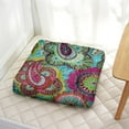 thumbnail image 3 of Paisley Meditation Cushion, Boho Floor Pillow for Sitting Comfort, Square Yoga Cushion for Meditation, Reading, or Relaxing Indoors and Outdoors 22 x 22, 3 of 7