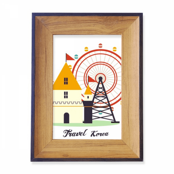 Visiting theme park in South Korea Photo Frame Exhibition Display Art Desktop Painting