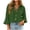 Green, variant on Lutiedan Womens Button Down Tops 3/4 Sleeve Ruffle Bell Collar Blouses Casual Business Work Blouses with Chest Pockets S-XXL