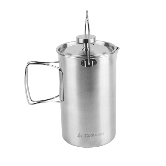 Coghlan's 4-Cup (32 oz) Stainless Steel French Press - Campfire & Stovetop Safe, Portable
