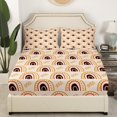 thumbnail image 4 of Erosebridal Boho Rainbow Twin Sheet Set Cartoon Style Bed Sheets Set, Cute Clouds Geometry Stripes Sheets Soft Microfiber Top Fitted Sheet Kawaii Room Decor, 4 of 6