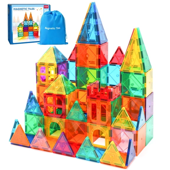 Magnetic Tiles Building Blocks Stem Toys for 3 Year Old Boys and Girls Montessori Toys Toddler Kids Gifts Parents Approved Sensory Toys