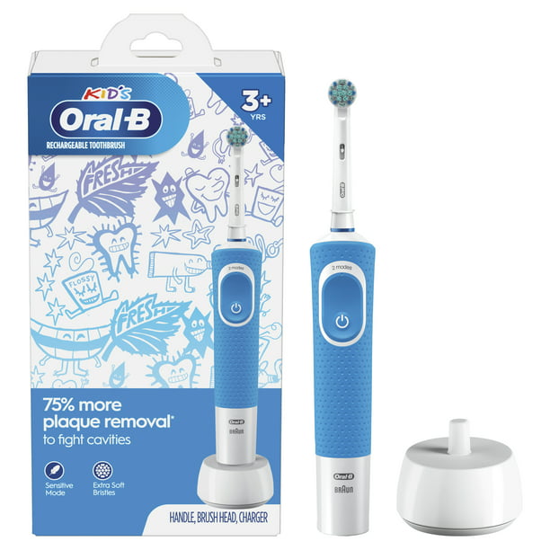 Razor Fruit vegetables homework Oral-B Kids Electric Toothbrush with Sensitive Brush Head and Timer -  Walmart.com