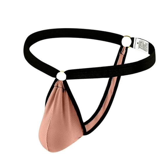 YHGFVOKJ Mens Underwear T-Back Breathable Thong Underwear Sexy Ring Health Care Men Sleeve Excellent Ice Silk Pants Men Thongs Coffee M