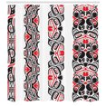 thumbnail image 3 of Ambesonne Prehistoric Shower Curtain, Haida Motifs Style, 69"Wx75"L, Black Vermilion White, 3 of 3