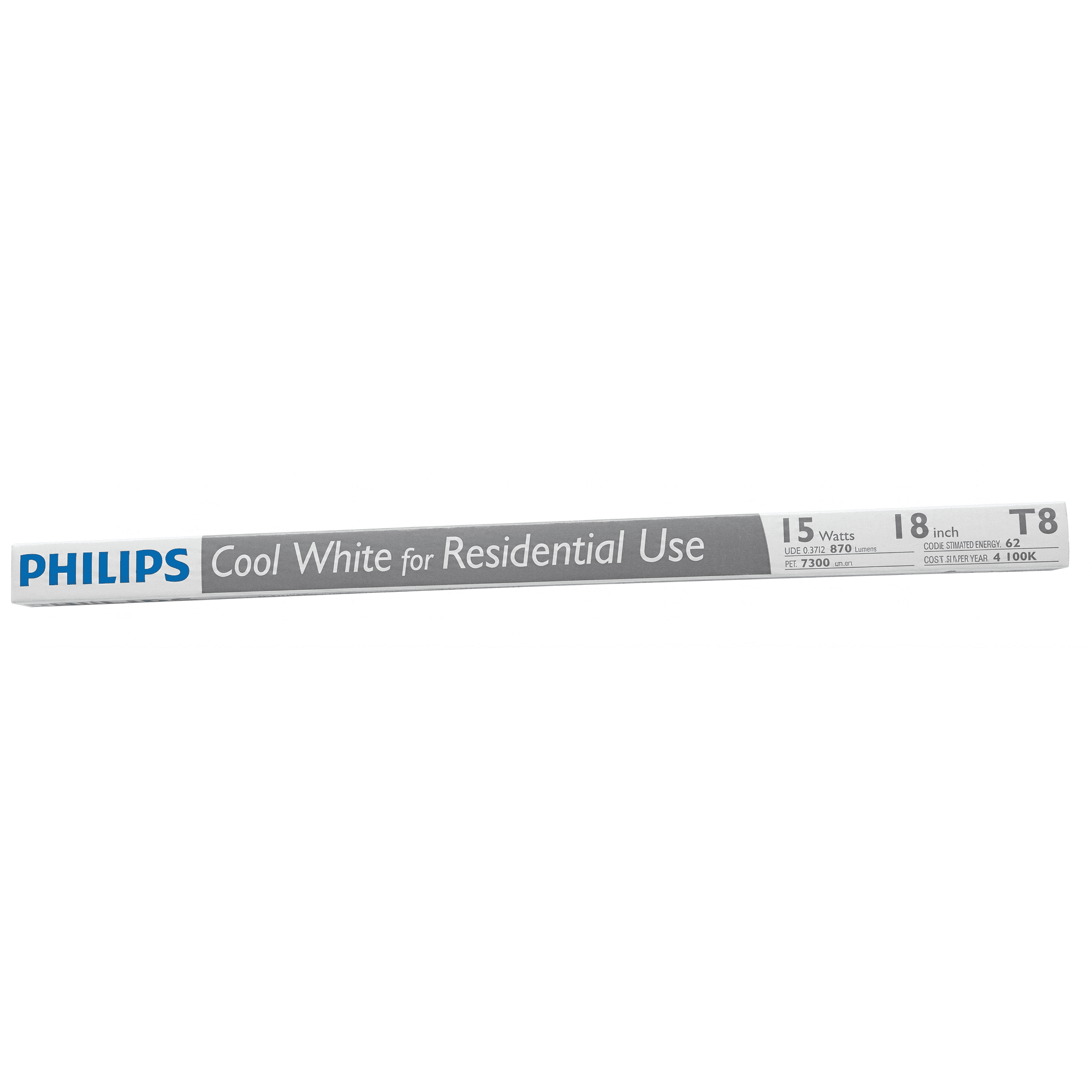 Philips 392076 T8 Fluorescent Light Bulb 15 Watts 4100K Cool White