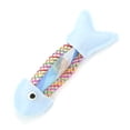 thumbnail image 2 of Flmtop Cartoon Fish Hose Spring Matatabi Bouncing Cat Toy Boredom Relieve Pet Supplies Blue, 2 of 8