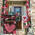 thumbnail image 2 of Happy Valentines Day Garden Flag 12.5x18 Double Sided for Outside Buffalo Plaid Hearts Valentine Yard Flag Burlap Outdoor Holiday Decorations Clearance 23-12, 2 of 6