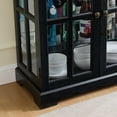 thumbnail image 6 of Curio Display Cabinet, Antique Display Cabinet with Glass Doors Adjustable Shelves for Collectibles Four Door Design Vintage Showcase for Home or Office Antique Display Case E26 Bulb Included (Black), 6 of 12