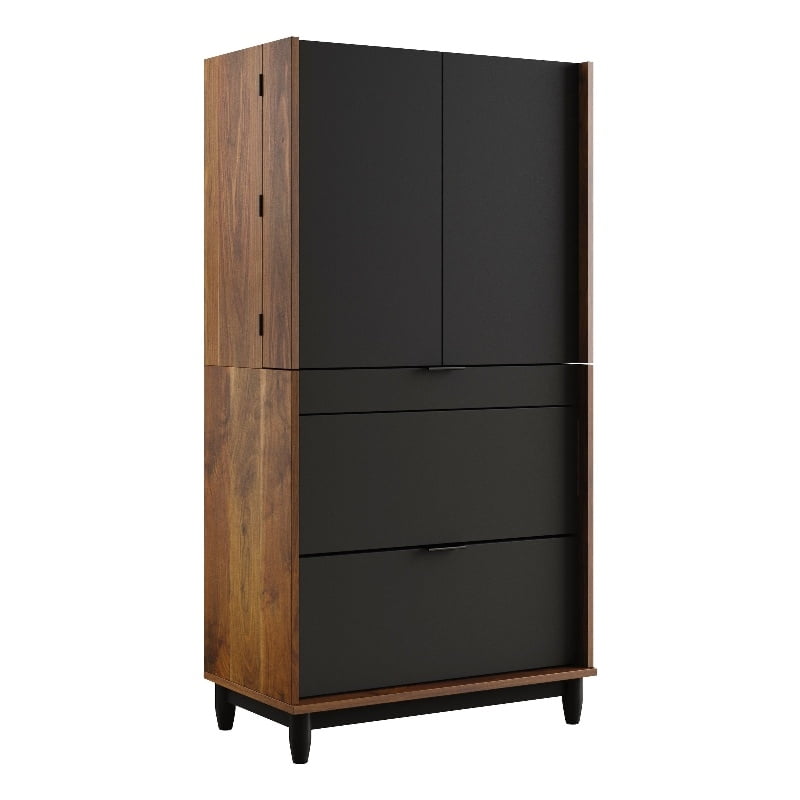 Sauder Harvey Park Engineered Wood Computer in Walnut