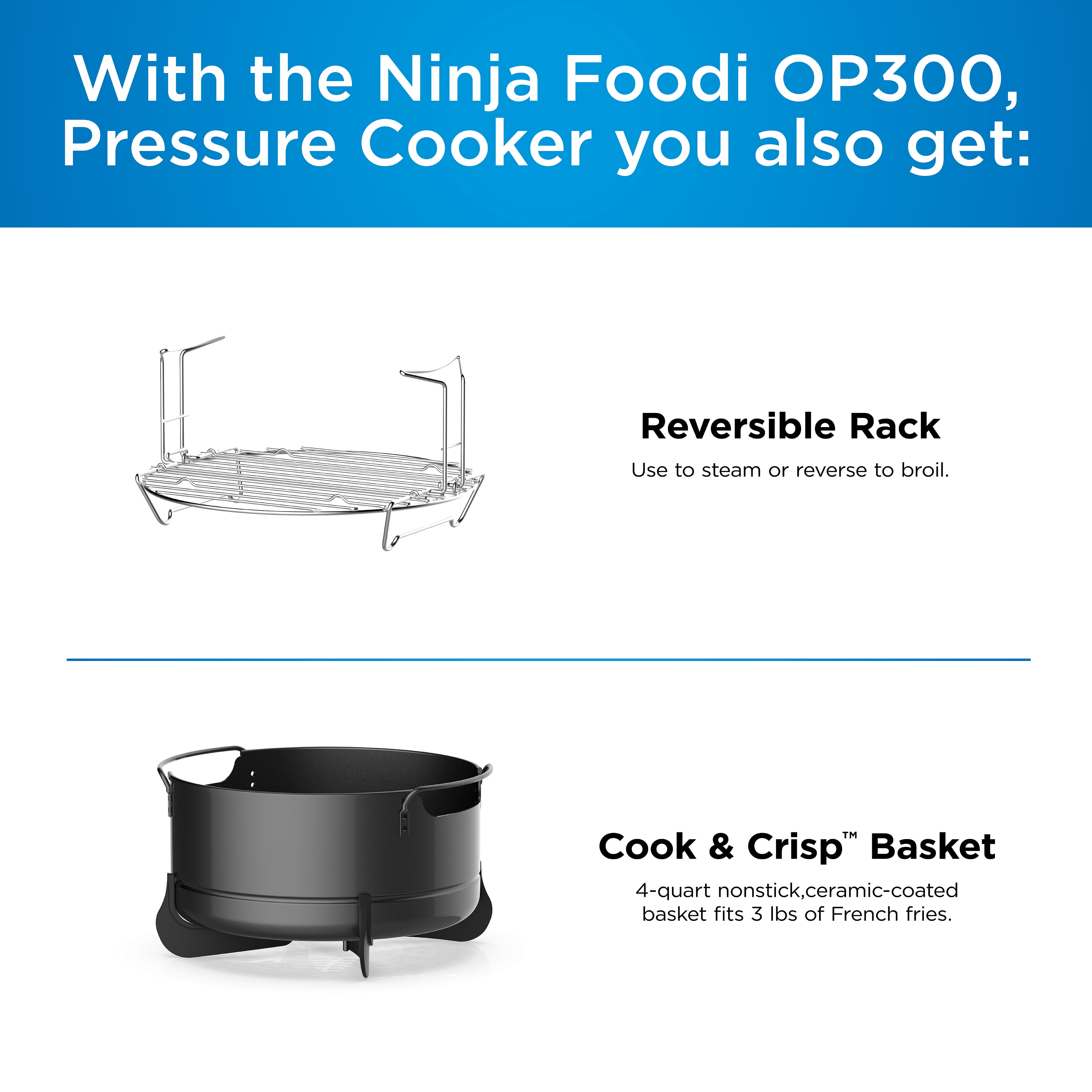 Ninja® Foodi® 10-in-1 6.5-Quart Pro Pressure Cooker Air Fryer Multicooker,  Stainless, OS300 