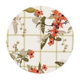 thumbnail image 3 of YFYANG Round Fitted Table Cloth, Waterproof Vintage Geometric Floral Texture Pattern Polyester Table Cover, Indoor Outdoor Decorative Tablecloths with Elastic Edge, 3 of 7
