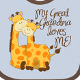 thumbnail image 4 of Inktastic My Great Grandma Loves Me Boys or Girls Baby Bib, 4 of 4