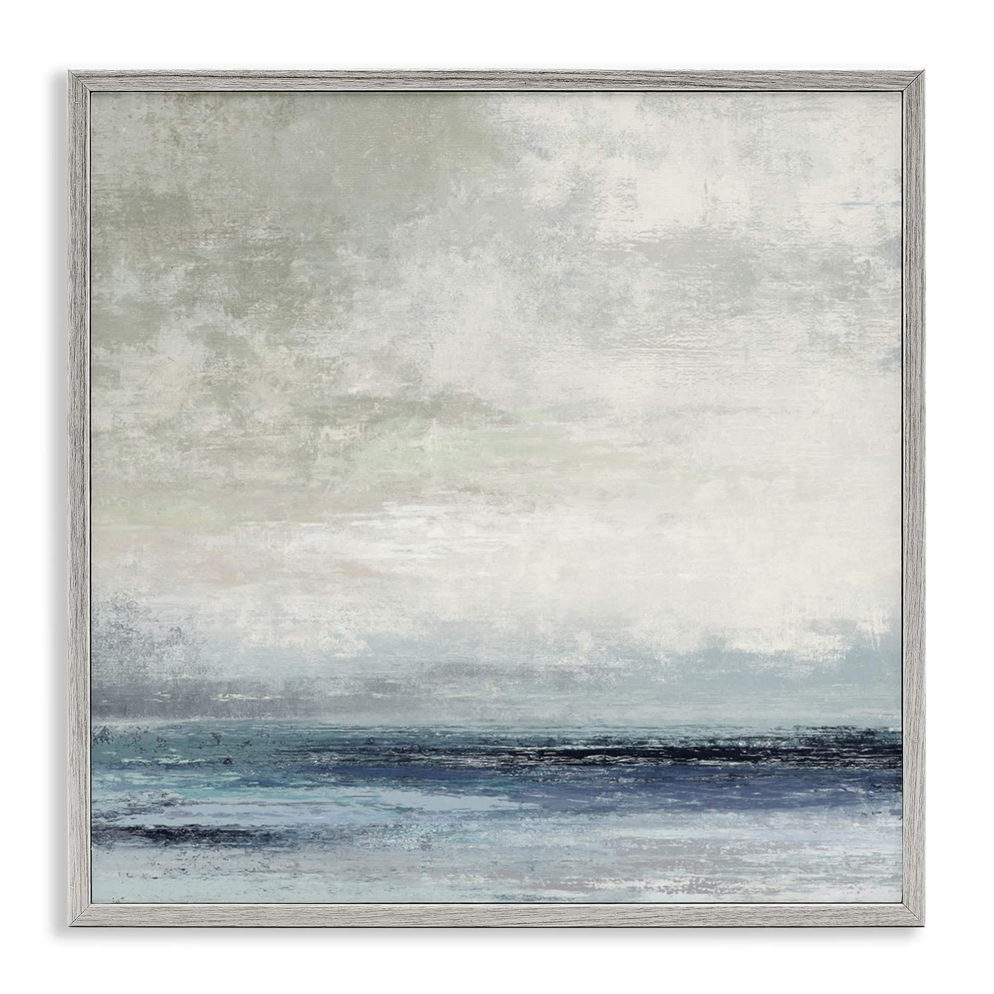 Stupell Industries Rainy Sea Shoreline Cloudy Sky Abstract Viewpoint,12 x 12, Design by Suzanne Nicoll