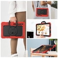 thumbnail image 6 of for Samsung Galaxy Tab S8+ Plus/S7 FE/S7+ Plus Case 12.4 inch, 360 Rotating Shockproof Cover with Stand, Handle, Shoulder Strap (SM-X800/T730/T970), Red, 6 of 7