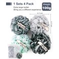 thumbnail image 3 of Esponja Loofah MTDLYICE XXL, grande, 100 g, paquete de 4 unidades para hombre, azul y gris, 3 of 9