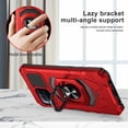 thumbnail image 4 of TJS Phone Case for T-Mobile Revvl 7 Pro 5G, [Military Grade] Robotic Magnetic Support Car Mount Metal Ring Holder Kickstand Cover (Red), 4 of 5