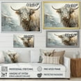 thumbnail image 4 of Designart "Minimalistic Beige Yak Art II" Yaks Floater Framed Canvas Wall Art, 4 of 5