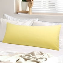PiccoCasa Washed Microfiber Body Pillowcases Soft Envelope Yellow 20"x60"
