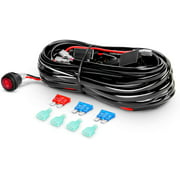 Nilight LED Light Bar Wiring Harness Kit 12V On off Switch Power Relay Blade Fuse for Off Road LED Work Light Bar,2