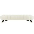 thumbnail image 3 of Modway Adept Performance Velvet Bench in Ivory, 3 of 4