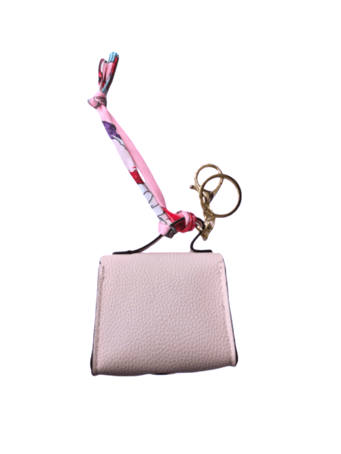 Everything Chic Dog Poop Bag Holder for Leash Doggie Waste Bag Dispenser Puppy Potty Carrier Small Doggy Pouch Barkin Mini keychain (Pink)