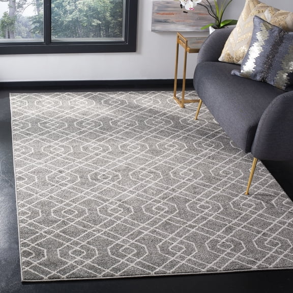 Safavieh Amherst Roseann Geometric Area Rug, Gray/Ivory, 4' x 6'