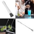 thumbnail image 4 of 4 st Cocktail Muddler i rostfritt stål & spiralformad blandningssked, Hemmabar-verktygssats för att göra Mojito Mint Juleps Drycker Juicer, 4 of 5
