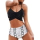 thumbnail image 1 of Traje de baño de cintura alta dividido para mujer, bikini sexy, traje de baño con push-up, conjunto de bikini con vendaje y parte superior de tubo, 1 of 7