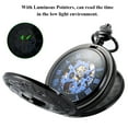 thumbnail image 7 of ManChDa Mens Pocket Watches Classic Mechanical Pocket Watch Black Blue, 7 of 7