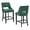 Darkgreen/Black Leg, variant on ClinQ 26'' Counter Height Bar Stools Set of 2, Upholstered Bar Stools With Walnut Curved Footrest, Modern Counter Stools with Back for Kitchen Island ,Beige