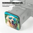 thumbnail image 3 of Hitch Cover Fits For 2-Inch Hitch,Dog In A Green Outdoor Setting With Reflective Shadesrubber Trailer Hitch Cover Tube Plug Insert,Car Exterior Accessories, Receiver Tube Hitch Plug, 3 of 6