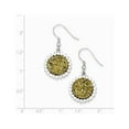 thumbnail image 2 of Sterling Silver With Yellow Druzy and Cubic Zirconia Round Shepherd Hook Earrings - Measures 36x18mm, 2 of 2